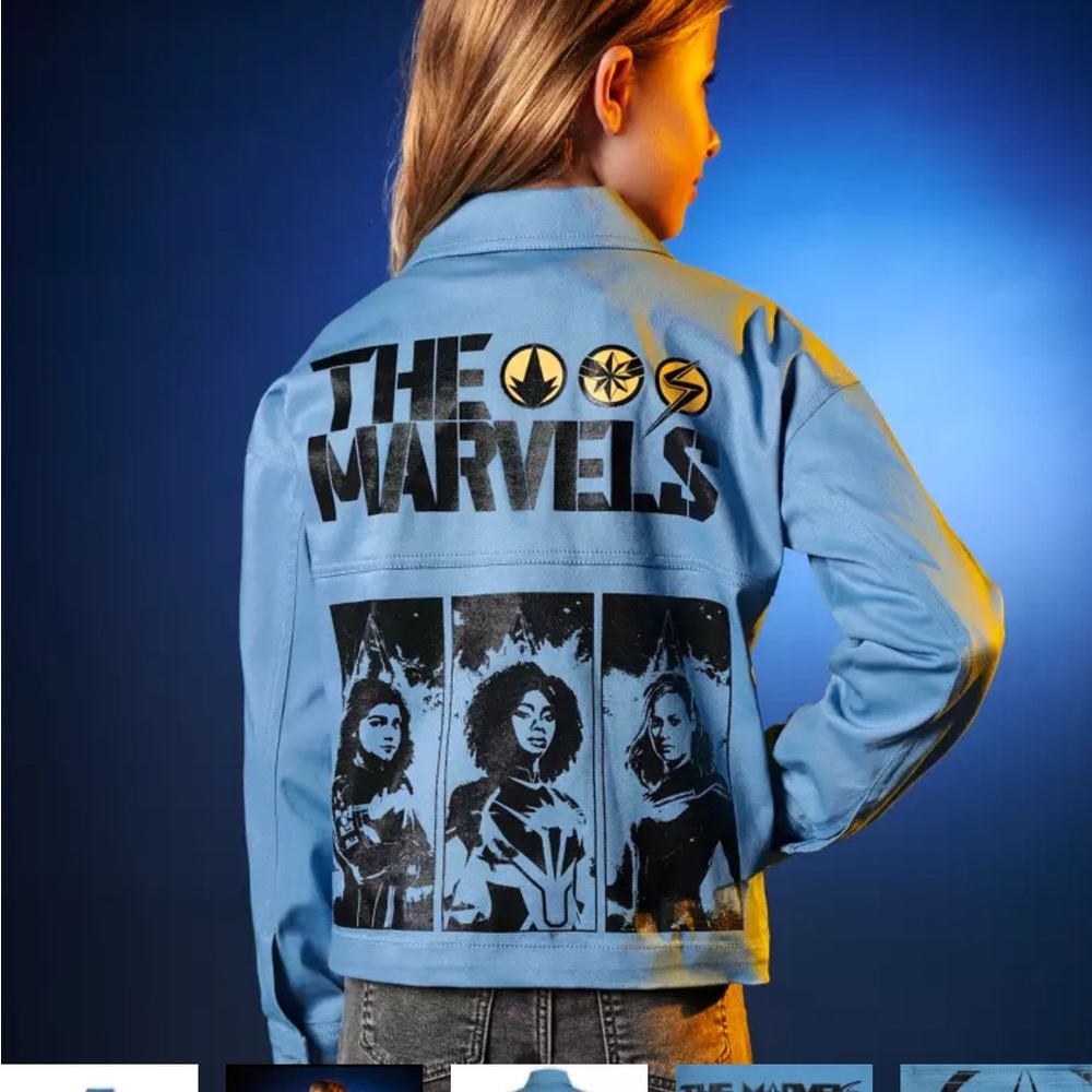 The Marvels Jacket for Girls, blue Denim size 13-14